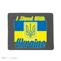 I Stand With Ukraine Coat Of Arms Flag Support Ukraine Mousepad thumb 0
