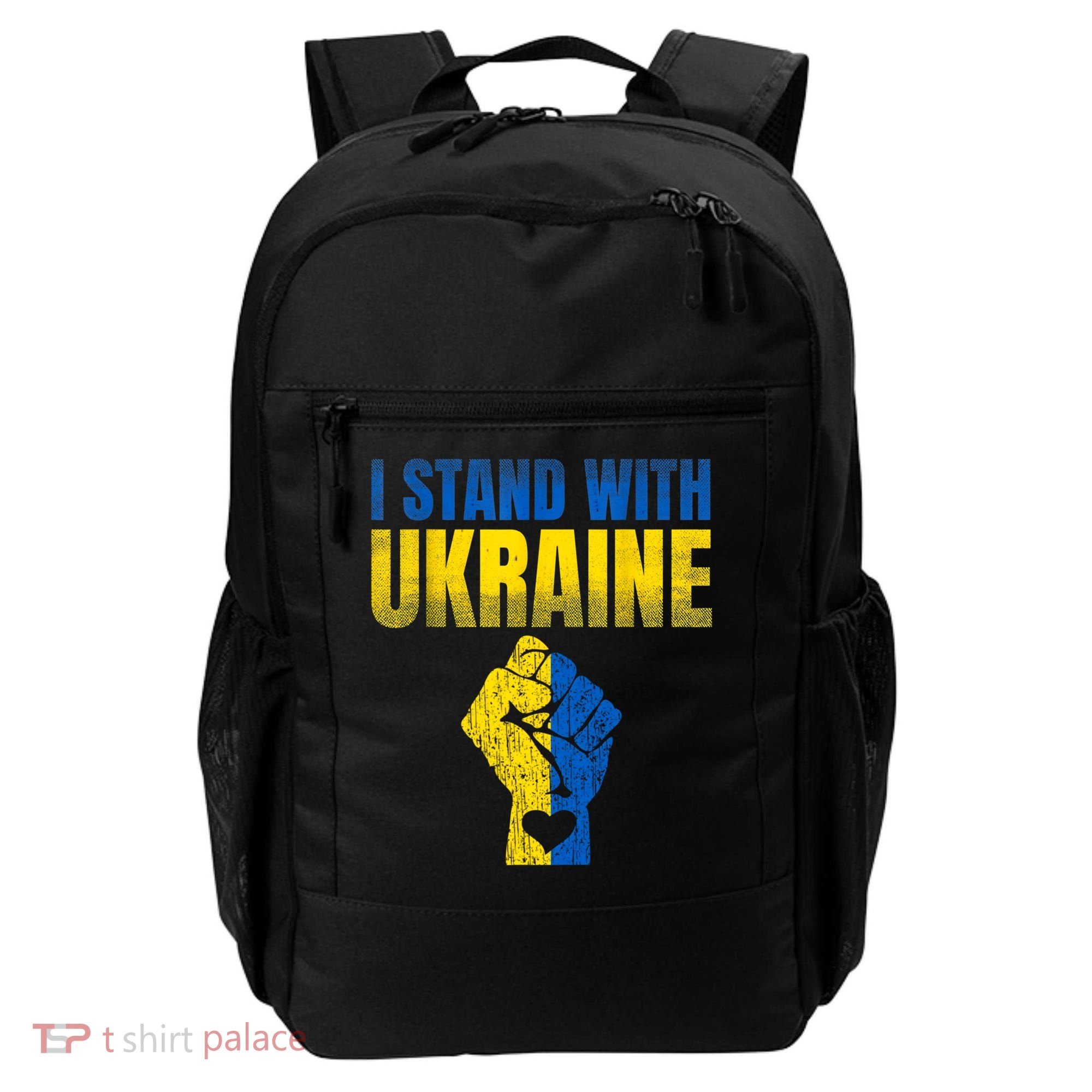 I Stand With Ukraine Ukrainian Flag Support Ukraine Gift Backpack