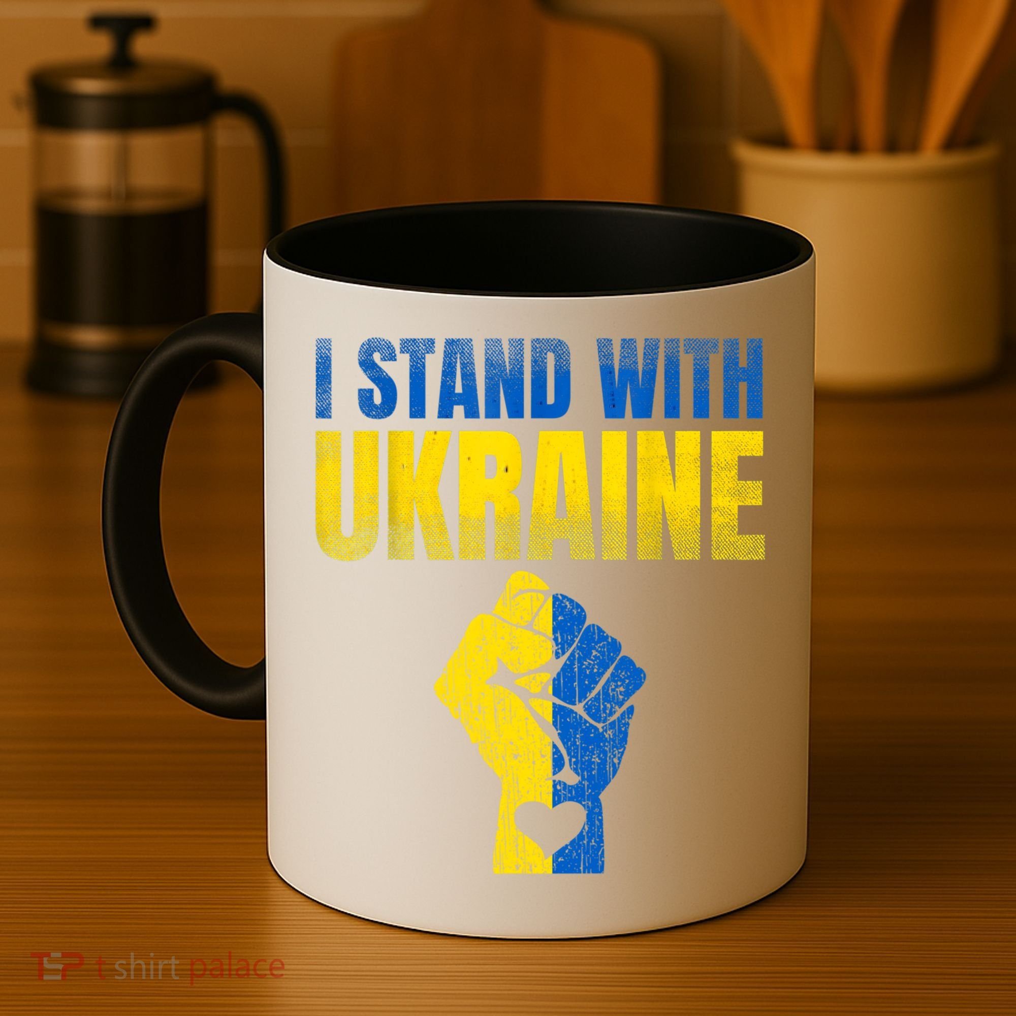 I Stand With Ukraine Ukrainian Flag Support Ukraine Gift Coffee Mug
