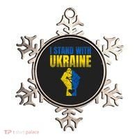 I Stand With Ukraine Ukrainian Flag Support Ukraine Gift Ornament thumb 0