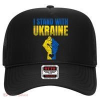 I Stand With Ukraine Ukrainian Flag Support Ukraine Gift Hat thumb 0
