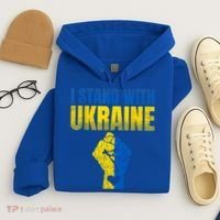 I Stand With Ukraine Ukrainian Flag Support Ukraine Gift Hoodie thumb 4