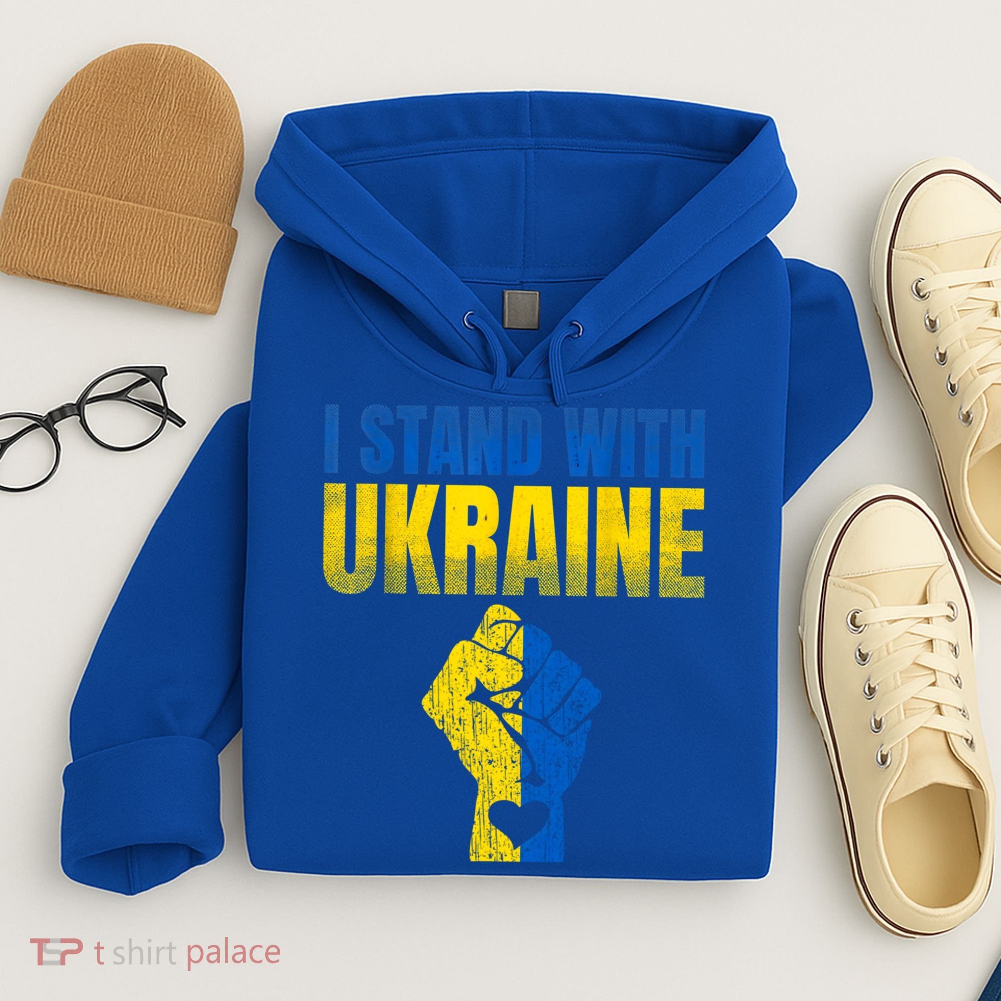 I Stand With Ukraine Ukrainian Flag Support Ukraine Gift Hoodie