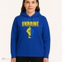 I Stand With Ukraine Ukrainian Flag Support Ukraine Gift Hoodie thumb 5