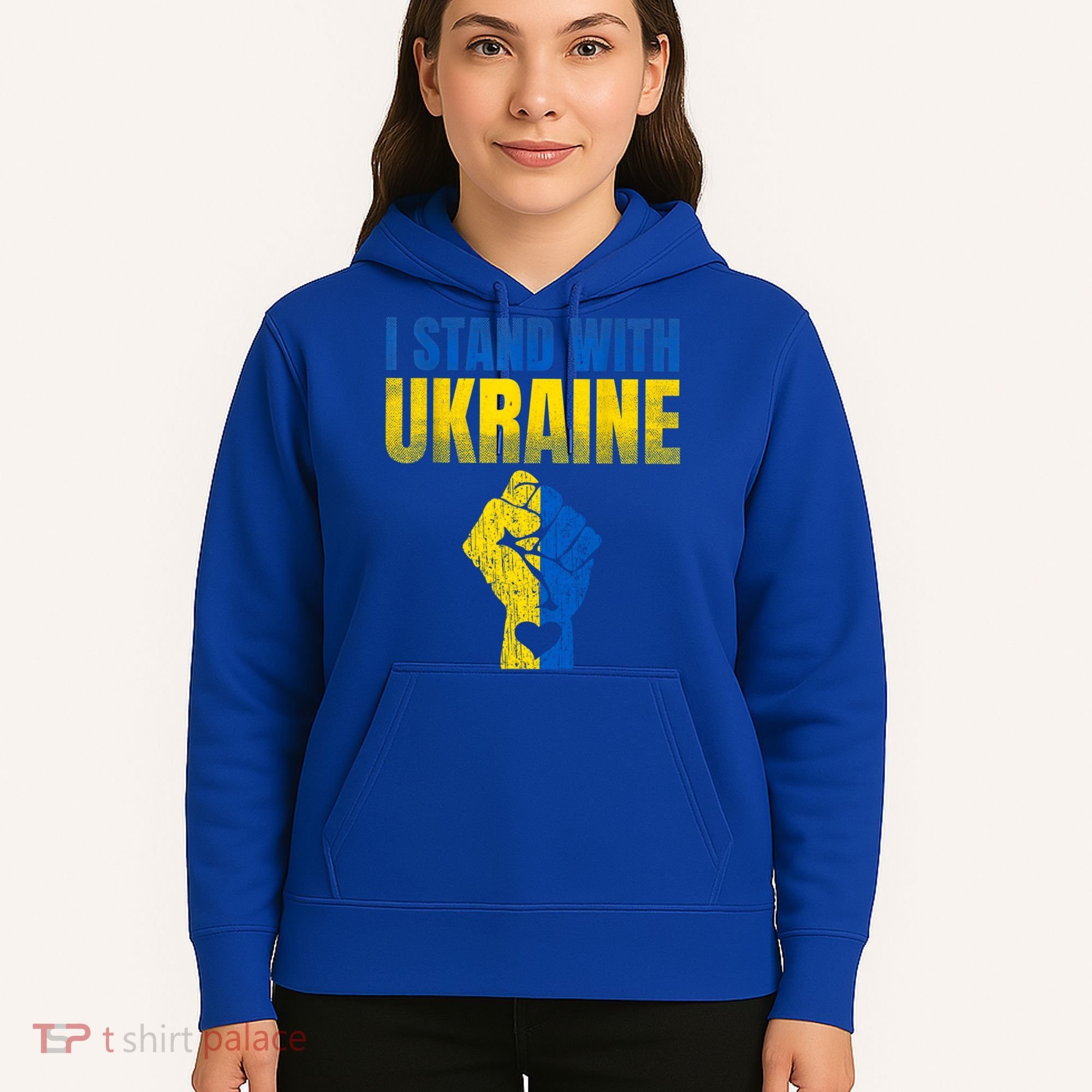 I Stand With Ukraine Ukrainian Flag Support Ukraine Gift Hoodie