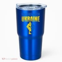 I Stand With Ukraine Ukrainian Flag Support Ukraine Gift Tumbler thumb 0
