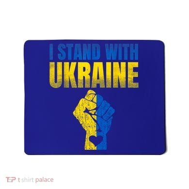 I Stand With Ukraine Ukrainian Flag Support Ukraine Gift Mousepad