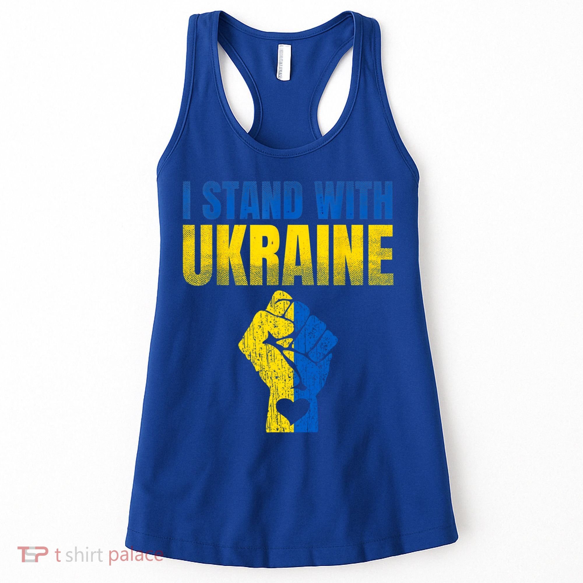 I Stand With Ukraine Ukrainian Flag Support Ukraine Gift Women's Tank Top