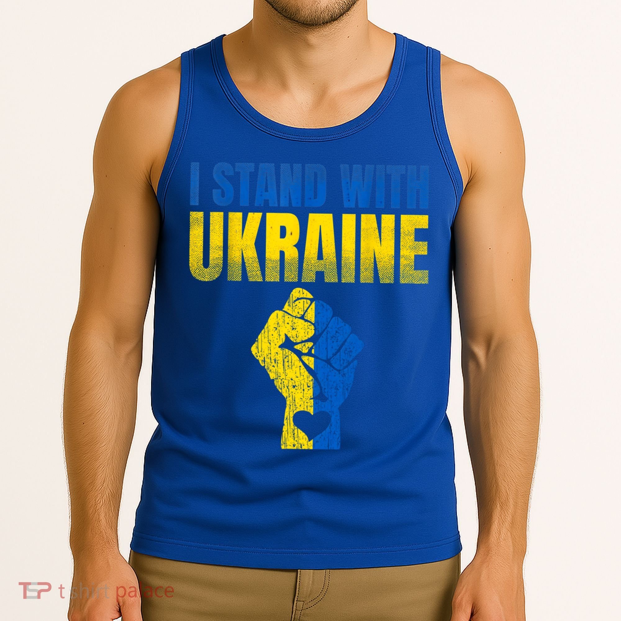 I Stand With Ukraine Ukrainian Flag Support Ukraine Gift Tank Top
