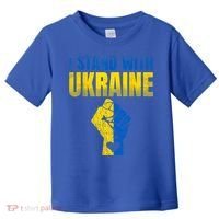 I Stand With Ukraine Ukrainian Flag Support Ukraine Gift Toddler T-Shirt thumb 0