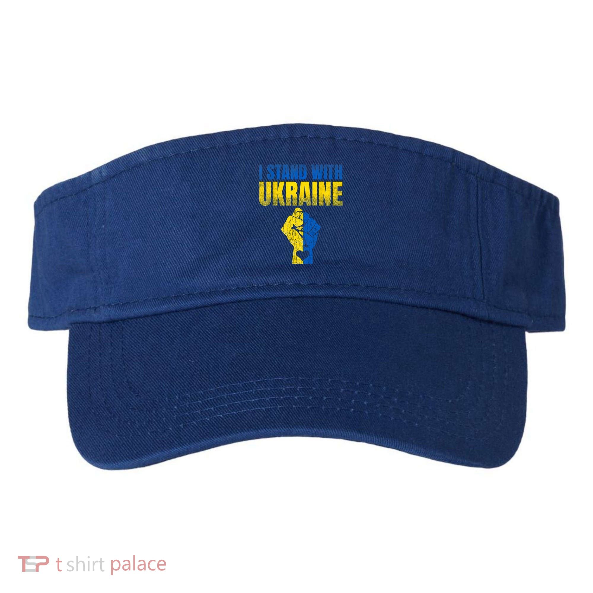 I Stand With Ukraine Ukrainian Flag Support Ukraine Gift Visor