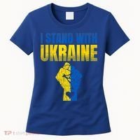 I Stand With Ukraine Ukrainian Flag Support Ukraine Gift Women's T-Shirt thumb 0