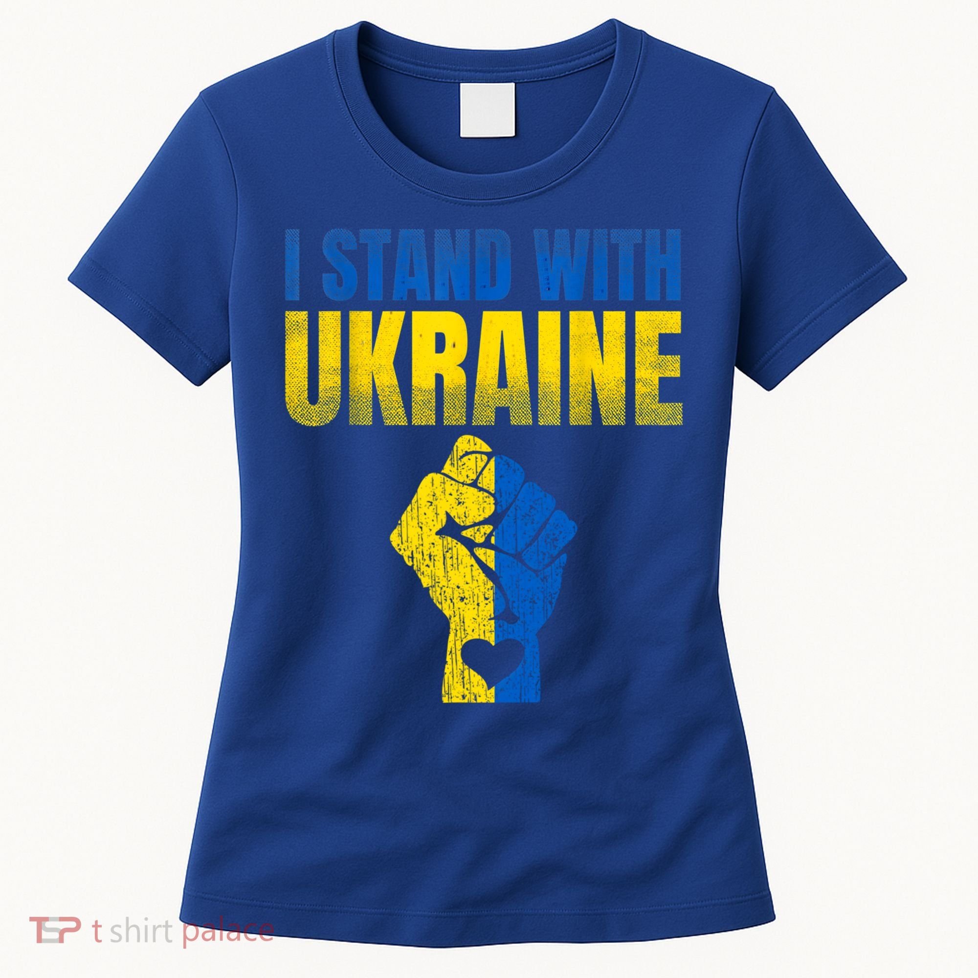 I Stand With Ukraine Ukrainian Flag Support Ukraine Gift Women's T-Shirt