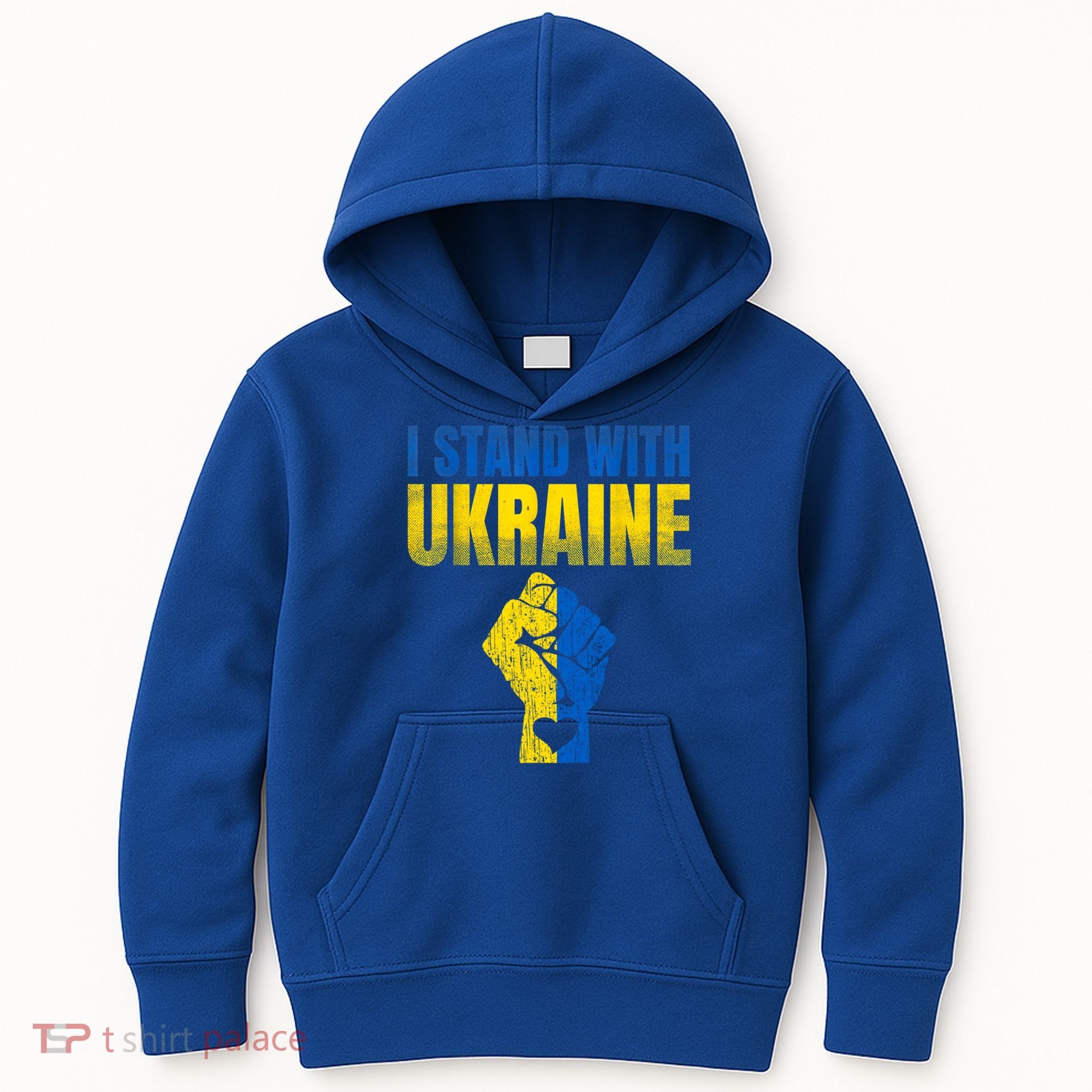 I Stand With Ukraine Ukrainian Flag Support Ukraine Gift Kids Hoodie