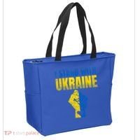 I Stand With Ukraine Ukrainian Flag Support Ukraine Gift Tote Bag thumb 2