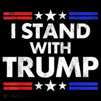 I Stand With Trump USA-Made Doggie Bandana thumb 2