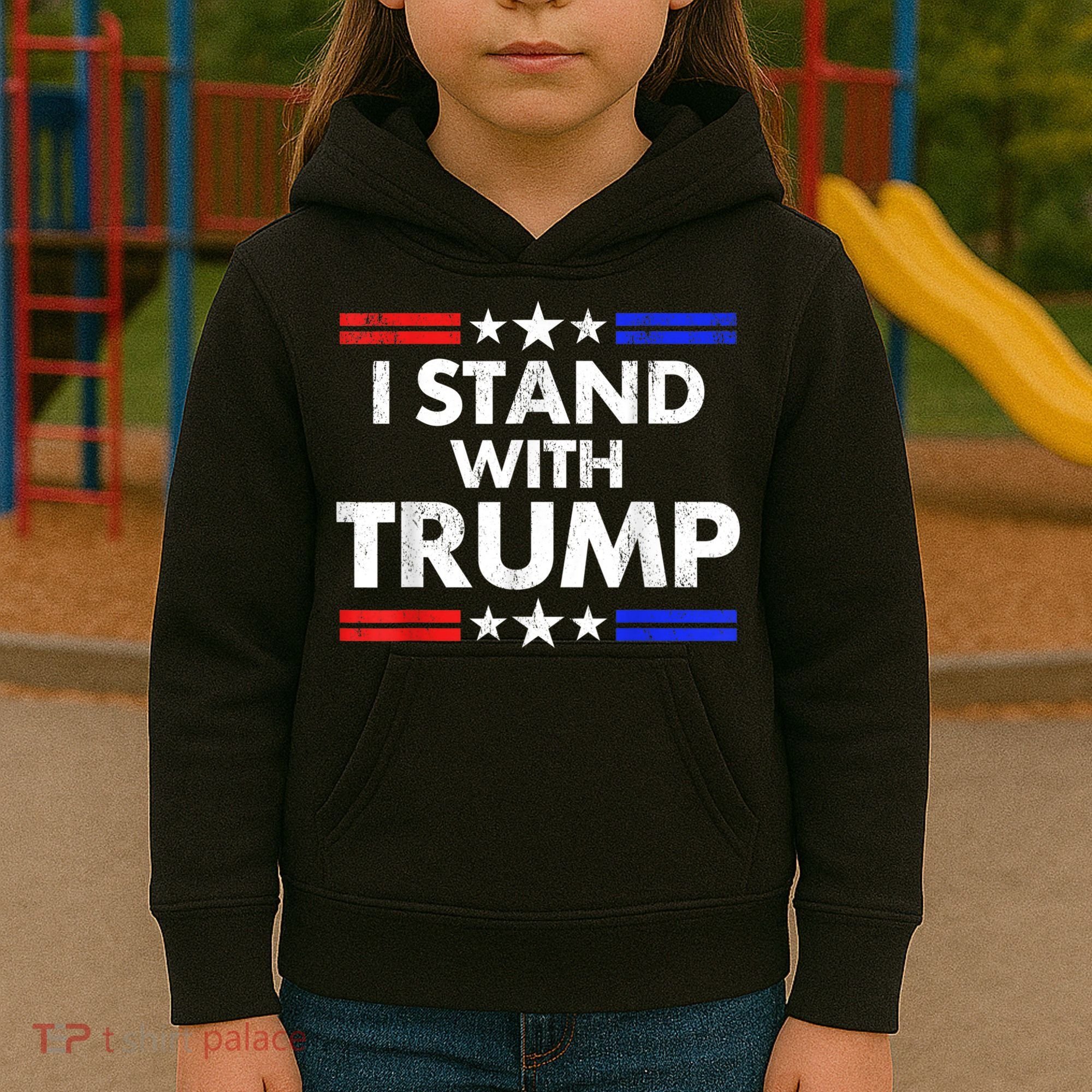 I Stand With Trump Kids Hoodie