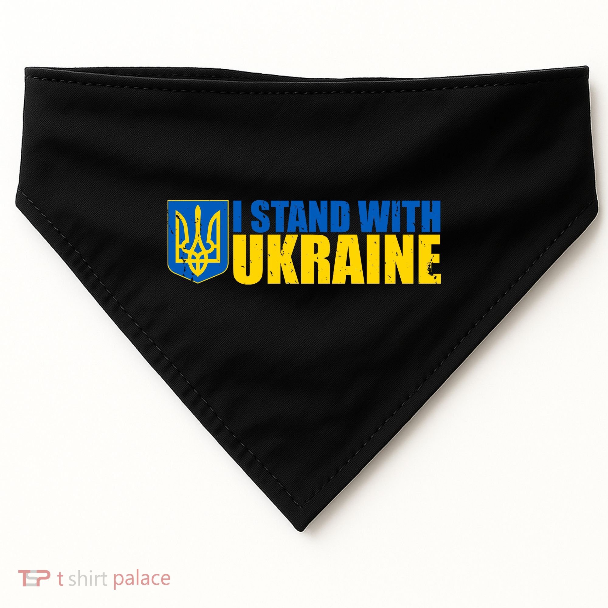 I Stand With Ukraine War USA-Made Doggie Bandana