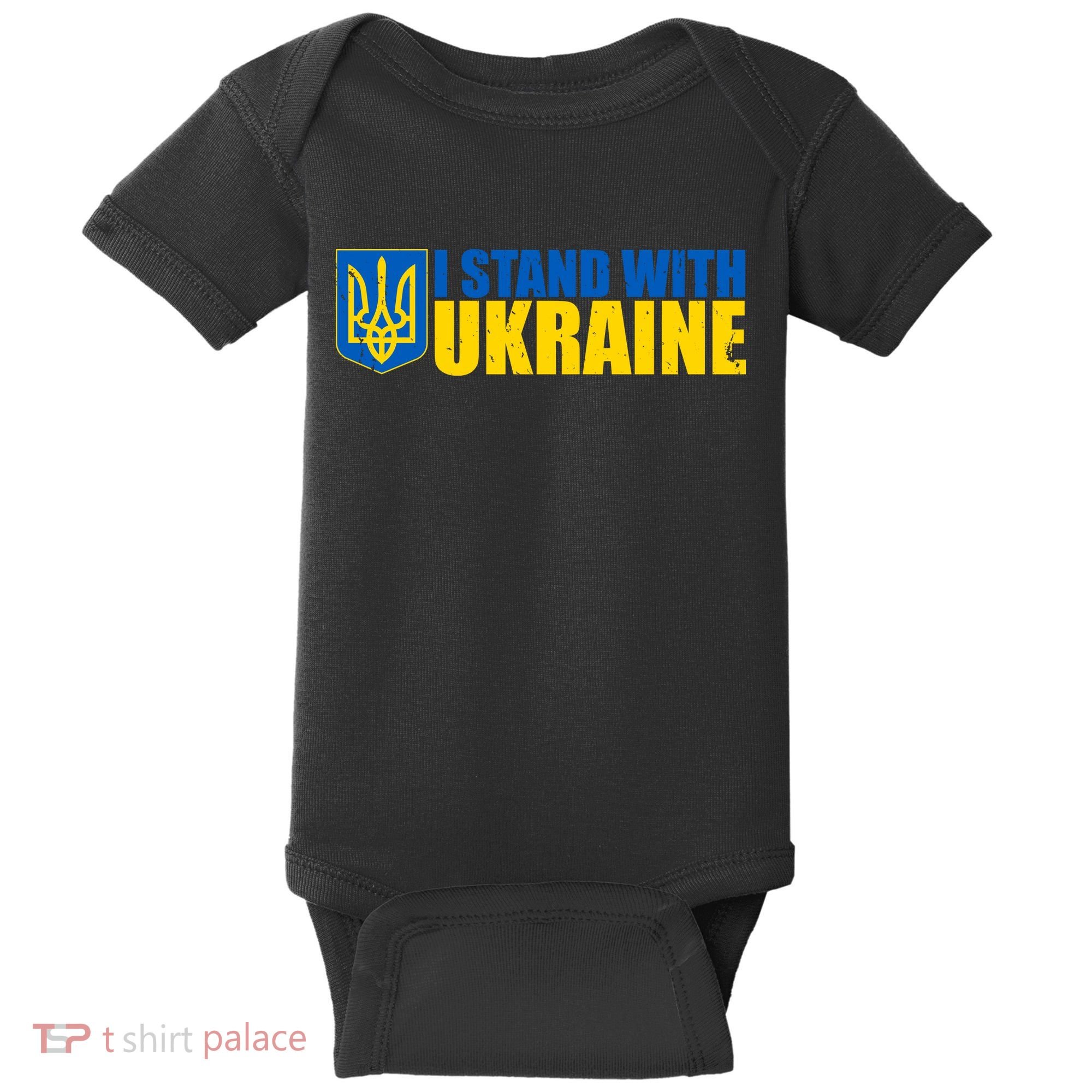 I Stand With Ukraine War Baby Bodysuit