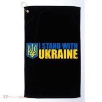 I Stand With Ukraine War Golf Towel thumb 0
