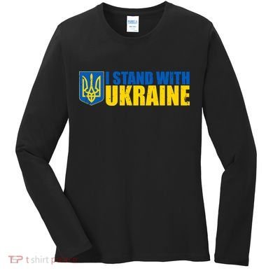I Stand With Ukraine War Women's Long Sleeve Shirt