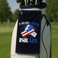I Stand With Israel Golf Towel thumb 2