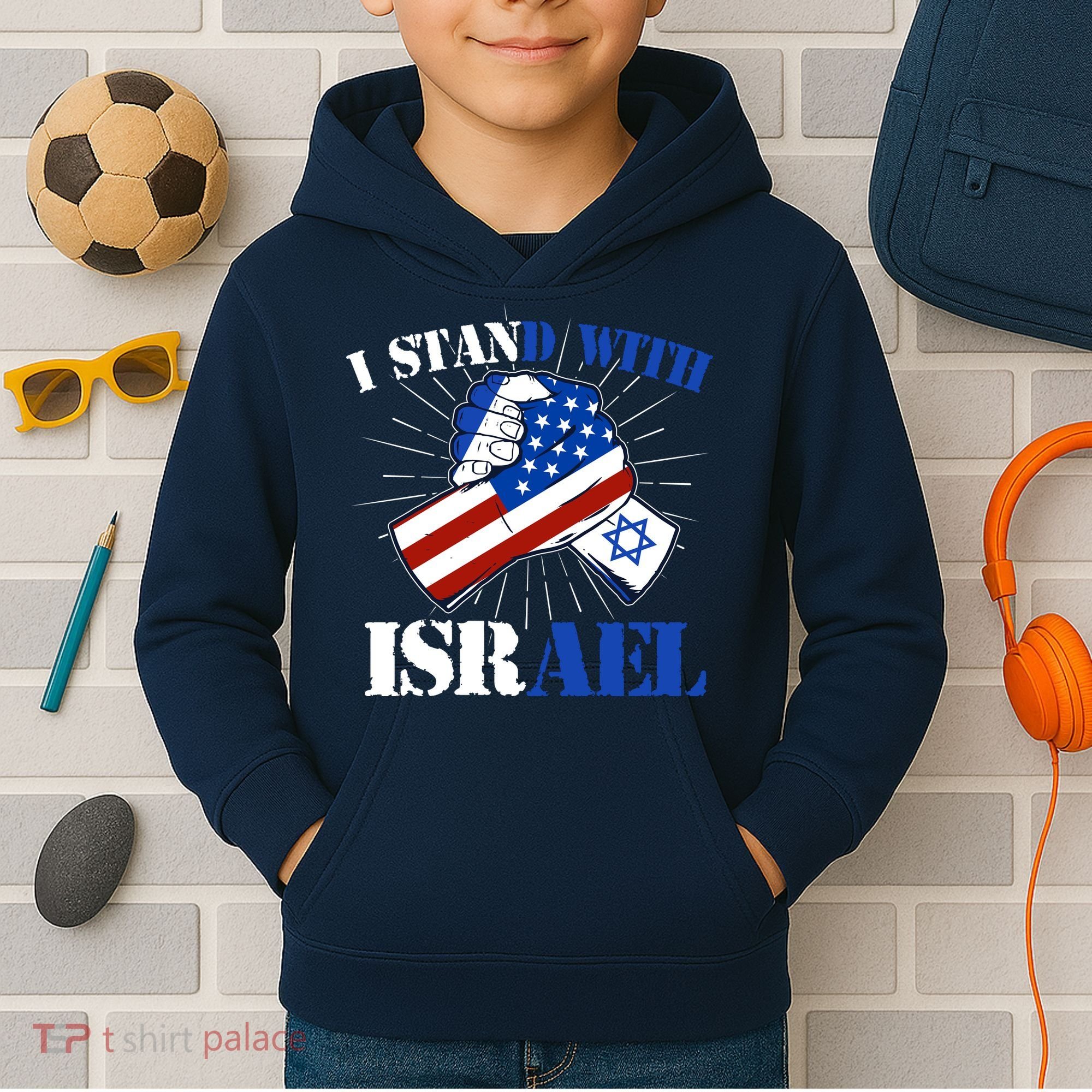 I Stand With Israel Kids Hoodie