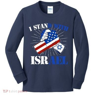 I Stand With Israel Kids Long Sleeve Shirt