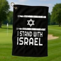 I Stand With Israel Golf Towel thumb 1
