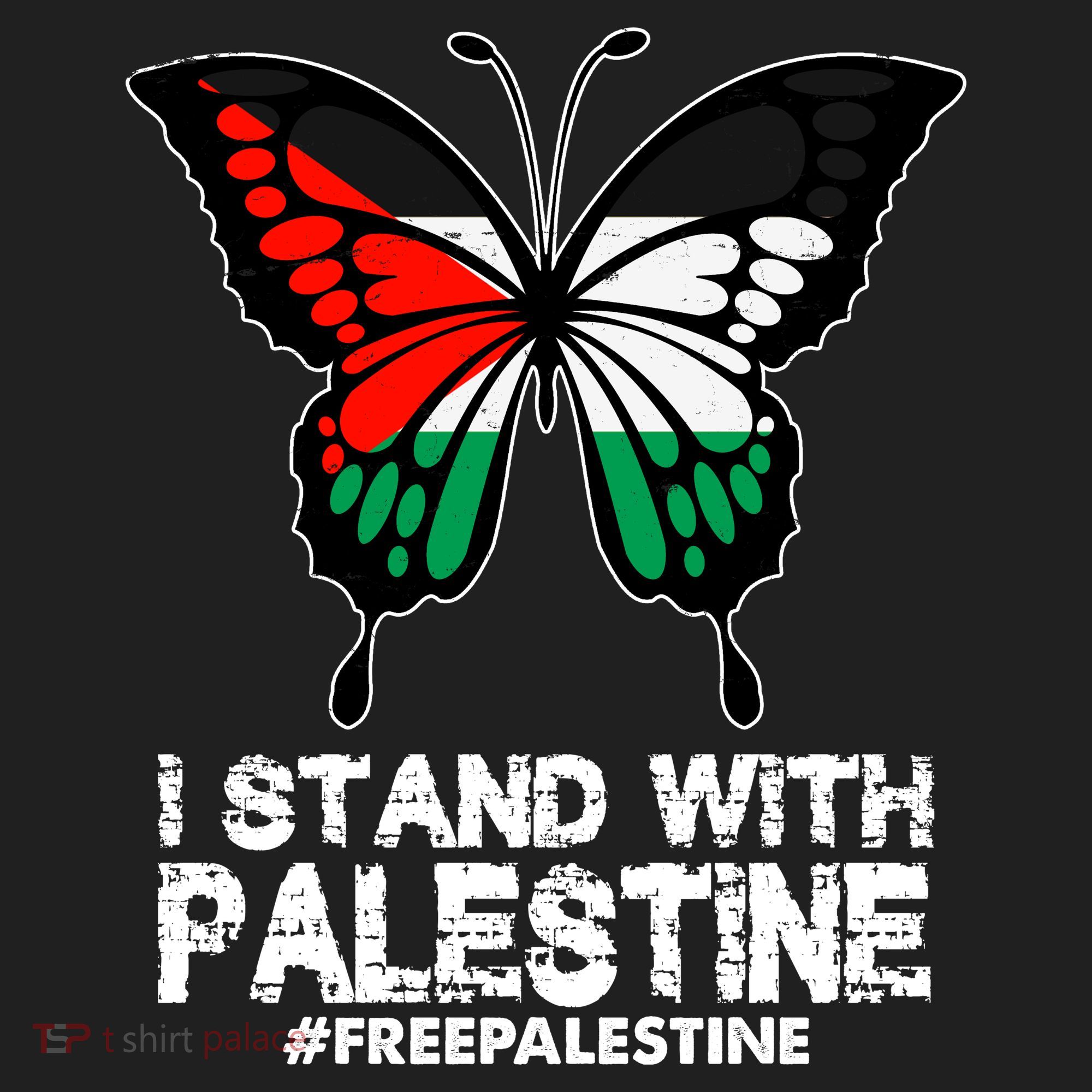 I Stand With Palestine Free Palestine Butterfly Women's Sweatshirt