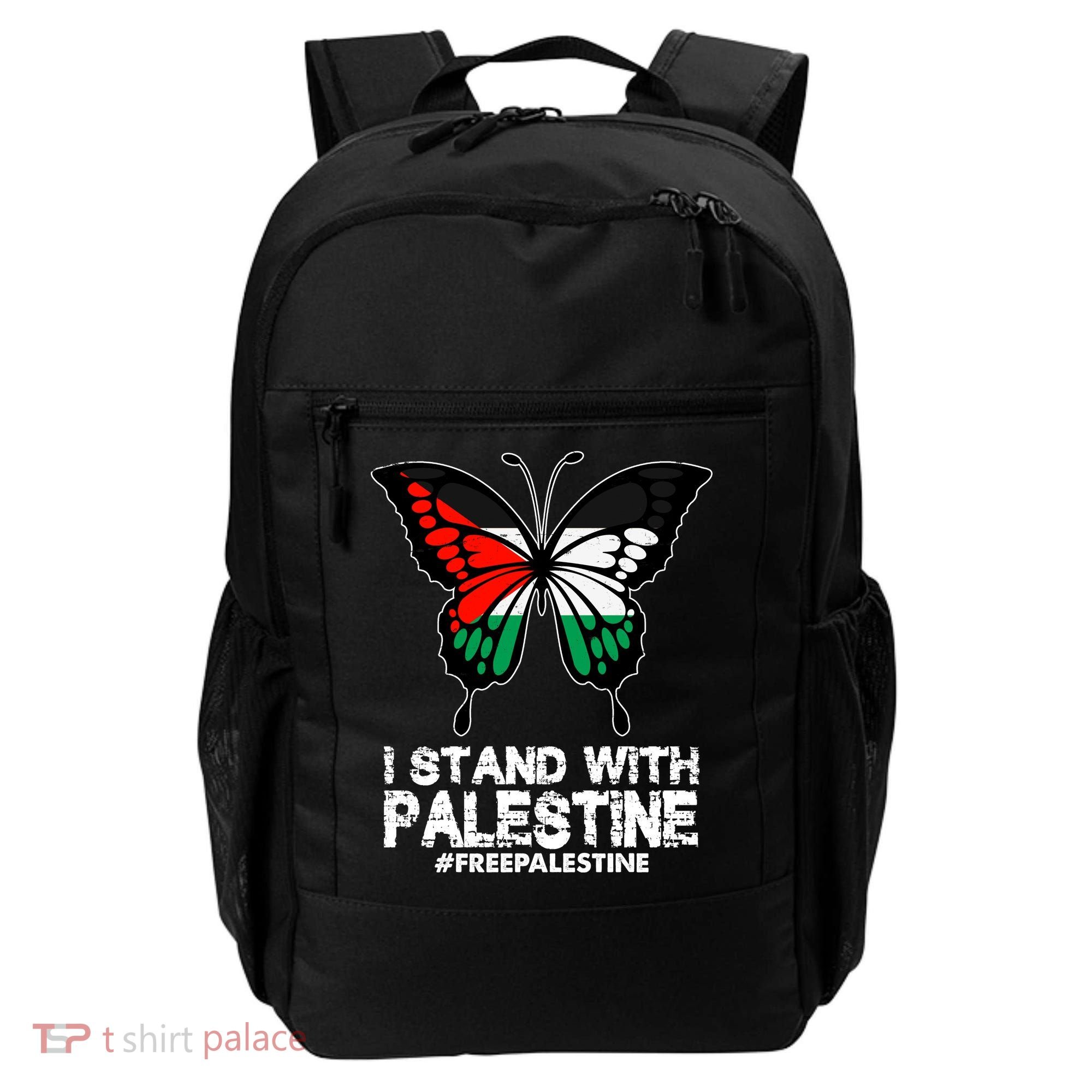 I Stand With Palestine Free Palestine Butterfly Backpack