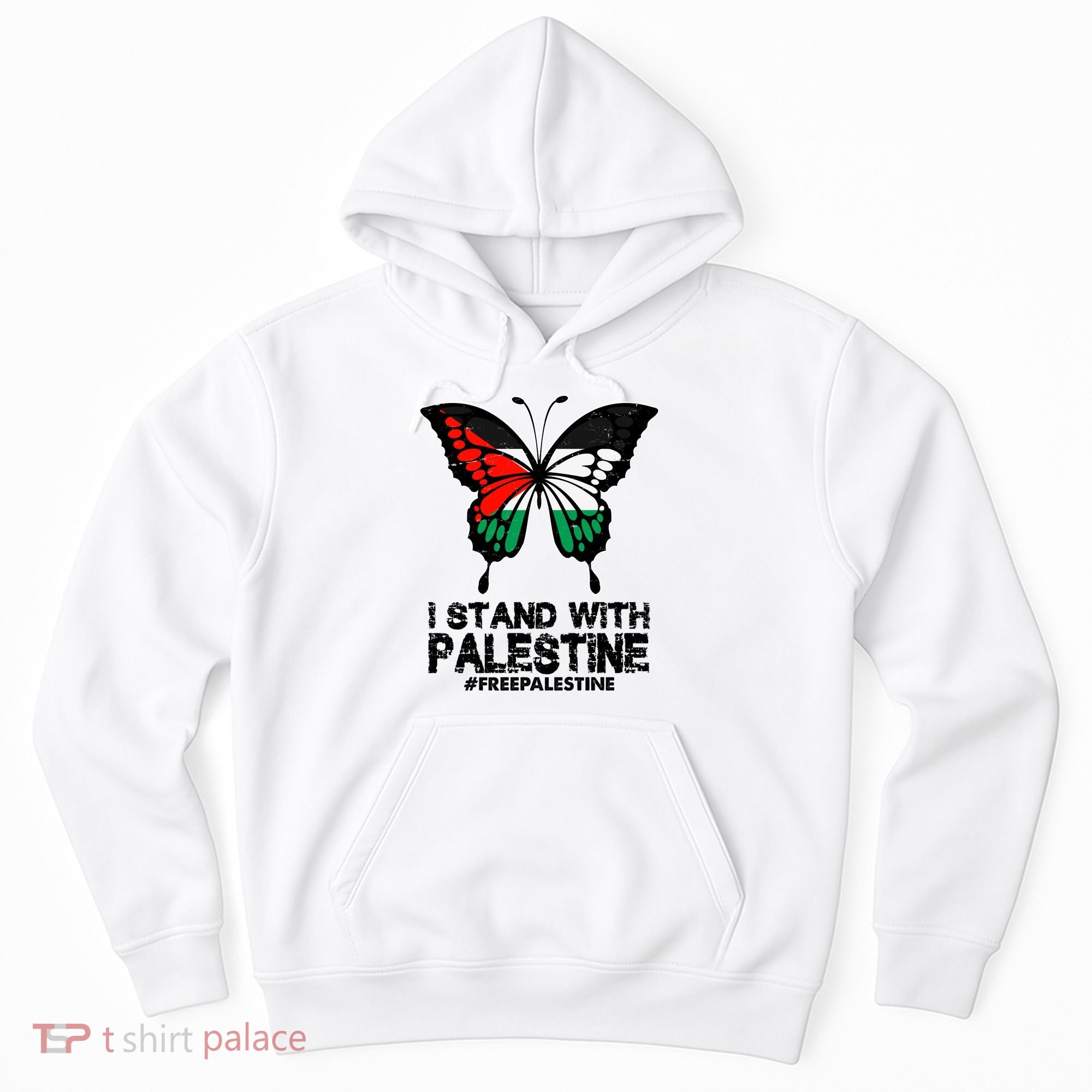 I Stand With Palestine Free Palestine Butterfly Hoodie