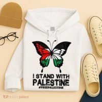 I Stand With Palestine Free Palestine Butterfly Hoodie thumb 4
