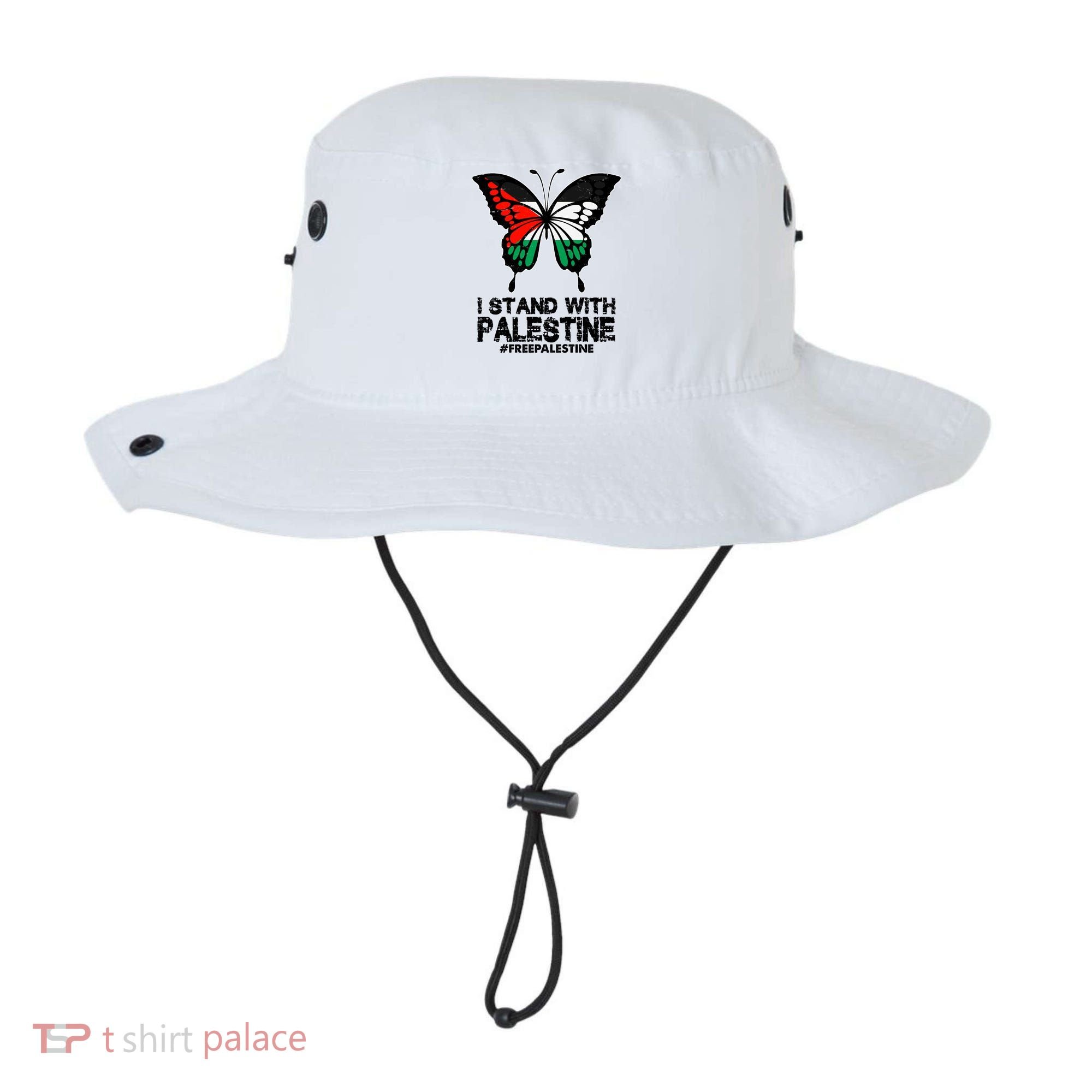 I Stand With Palestine Free Palestine Butterfly Bucket Hat