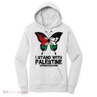 I Stand With Palestine Free Palestine Butterfly Women's Hoodie thumb 0