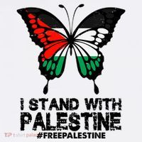 I Stand With Palestine Free Palestine Butterfly Women's Hoodie thumb 2