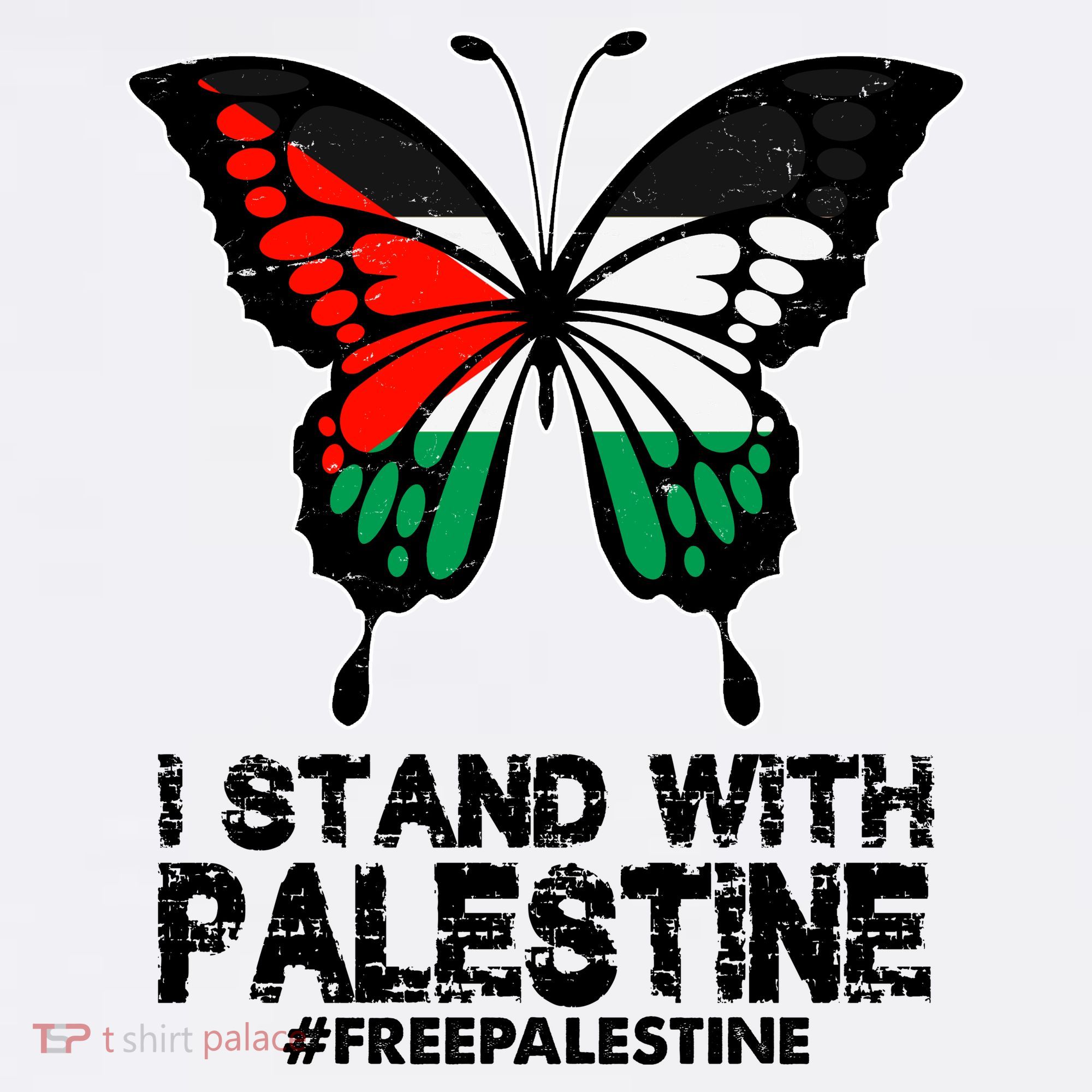 I Stand With Palestine Free Palestine Butterfly Women's Tank Top