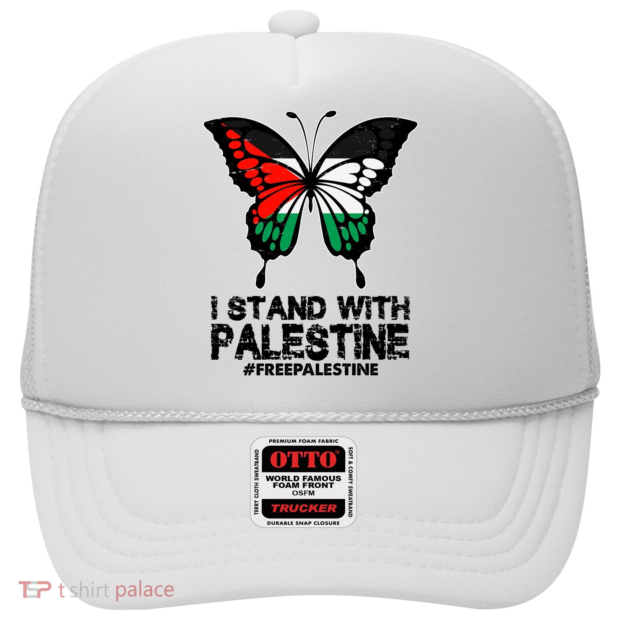I Stand With Palestine Free Palestine Butterfly Hat