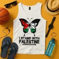 I Stand With Palestine Free Palestine Butterfly Tank Top thumb 4