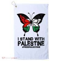 I Stand With Palestine Free Palestine Butterfly Golf Towel thumb 0