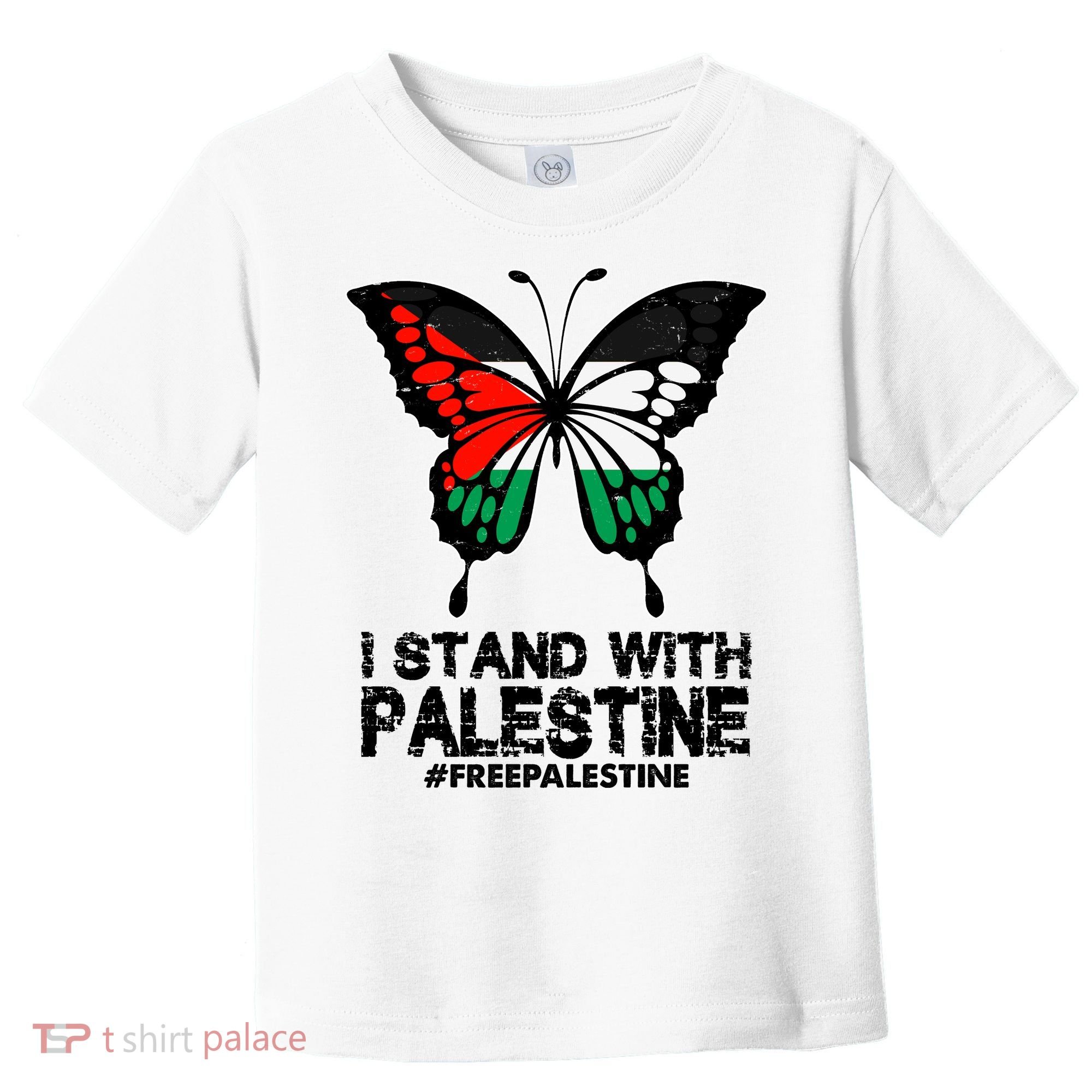 I Stand With Palestine Free Palestine Butterfly Toddler T-Shirt