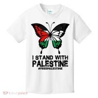 I Stand With Palestine Free Palestine Butterfly Kids T-Shirt thumb 0