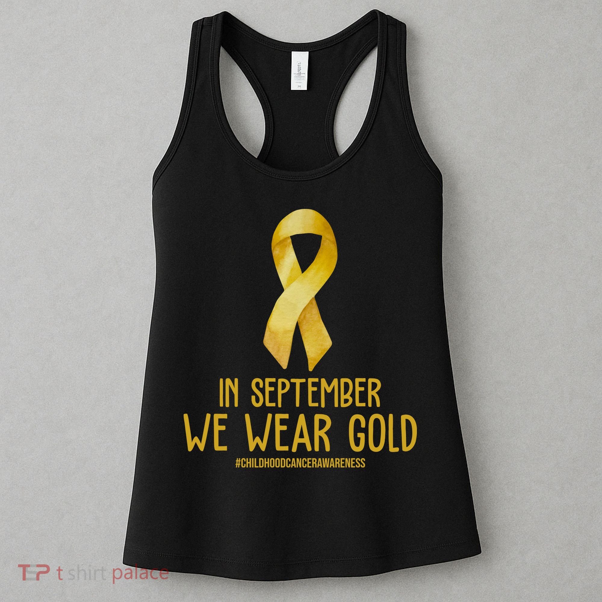 In September We Wear Gold Childhood Cancer Women's Tank Top