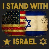 I Stand With Israel America Flag Women's Sweatshirt thumb 2