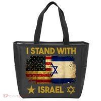I Stand With Israel America Flag Tote Bag thumb 0