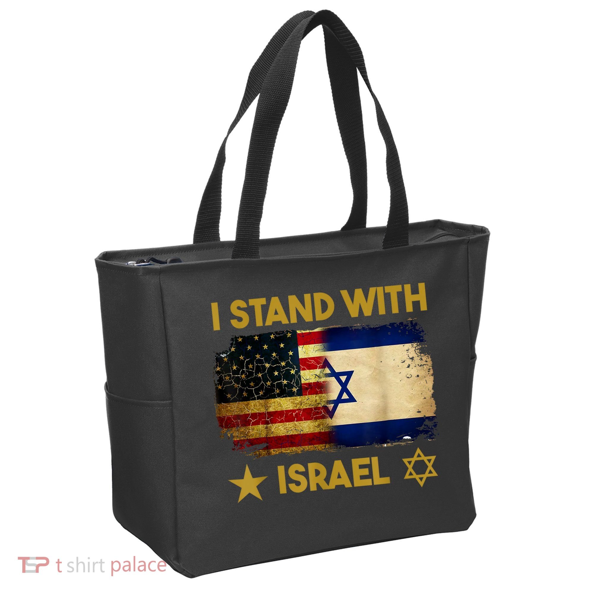 I Stand With Israel America Flag Tote Bag