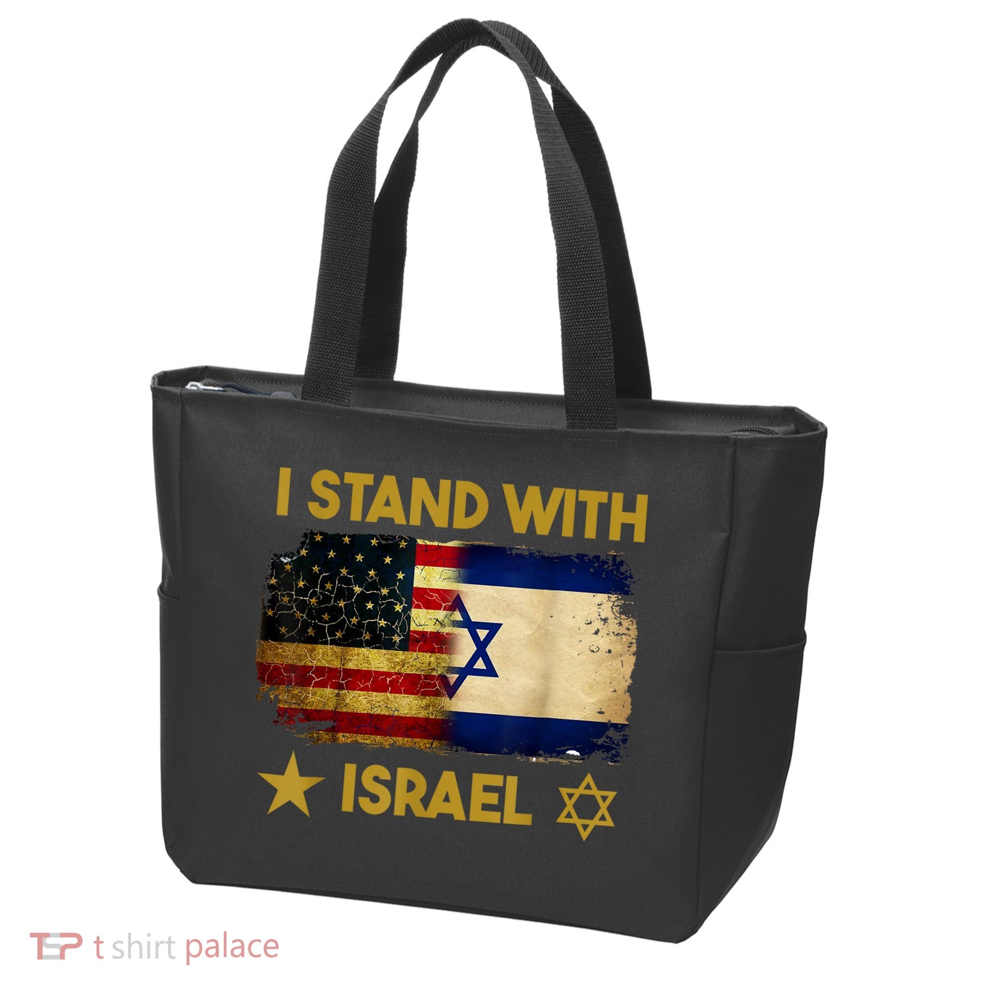 I Stand With Israel America Flag Tote Bag