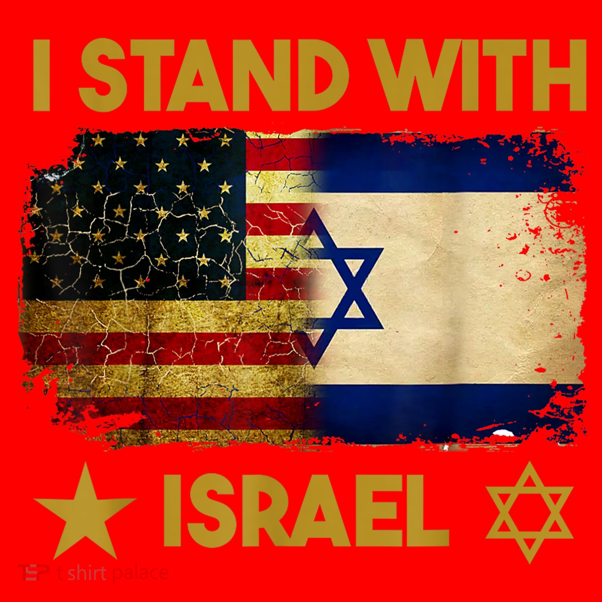 I Stand With Israel America Flag Santa Hat