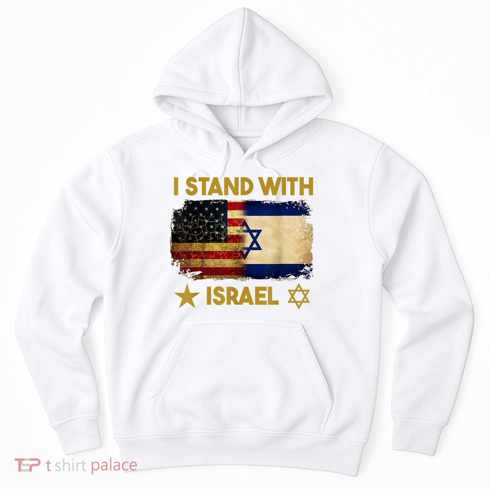 I Stand With Israel America Flag Hoodie