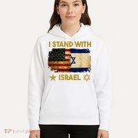 I Stand With Israel America Flag Hoodie thumb 5
